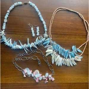 Vintage Shell Jewelry 5 piece BUNDLE!🐚